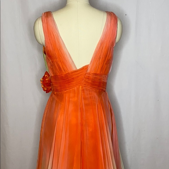 Orange and Green Ombré Gown - Picture 3 of 8